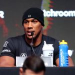 Anthony Joshua at a press conference