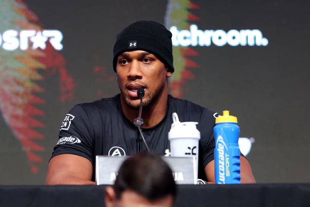 Anthony Joshua at a press conference